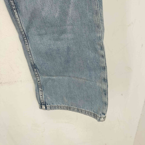 ザラ ZARA シルバーペイント加工 ハイライズ スリム フィット スリット デニム レディース EUR:38