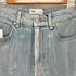 ザラ ZARA シルバーペイント加工 ハイライズ スリム フィット スリット デニム レディース EUR:38