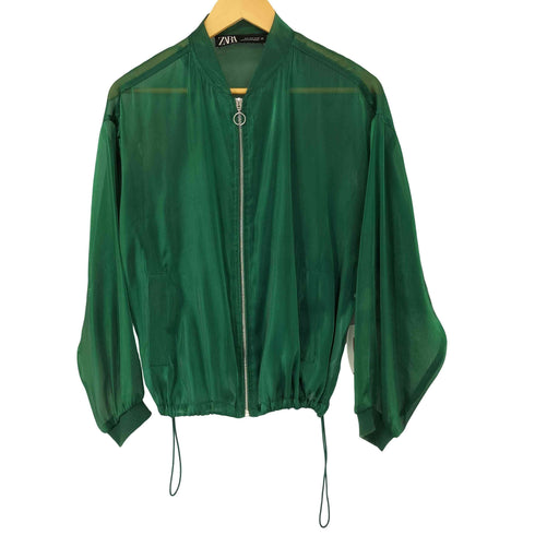 ザラ ZARA シアーブルゾン ボンバージャケット レディース import:S