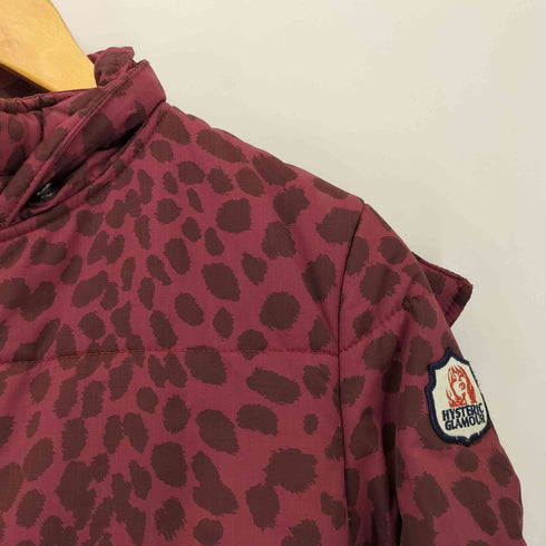ヒステリックグラマー HYSTERIC GLAMOUR PRIMALOFT プリマロフト 中綿 ウール ナイロン レオパード柄 ジャケット レディース FREE