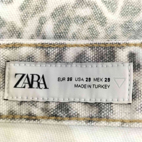 ザラ ZARA レオパード デニムショーツ メンズ 36