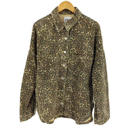 ザラ ZARA レオパード デニムジャケット レディース XL-XXL