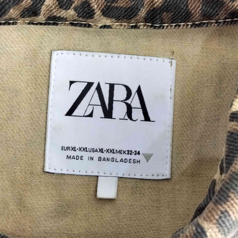 ザラ ZARA レオパード デニムジャケット レディース XL-XXL