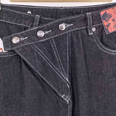 PAIKI アシンメトリーボタン バギーデニムパンツ メンズ JPN:M