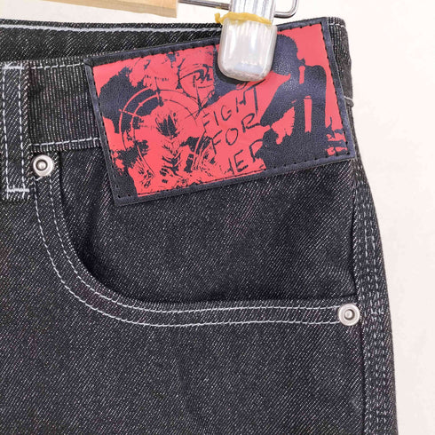 PAIKI アシンメトリーボタン バギーデニムパンツ メンズ JPN:M