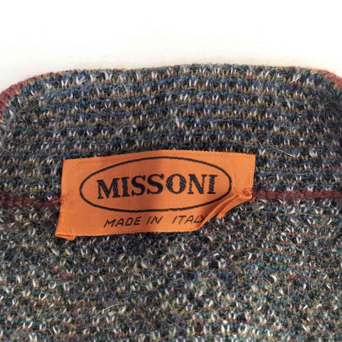 ミッソーニ MISSONI モヘア混 総柄 ニットベスト メンズ EUR:52