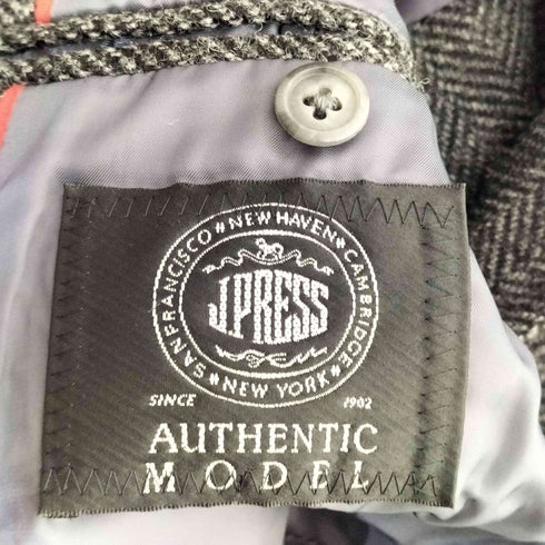 ジェイプレス J.PRESS ヘリンボーン 3B シングル テーラードジャケット クルミボタン authentic model メンズ