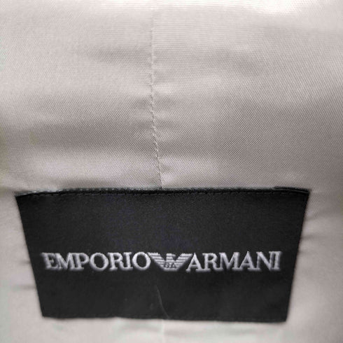 エンポリオアルマーニ EMPORIO ARMANI LAMB LEATHER ラムレザー 型押し トレンチ ジャケット メンズ 48