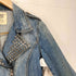ザラ ZARA デニム スタッズ ダブル ライダースジャケット Y2K レディース M