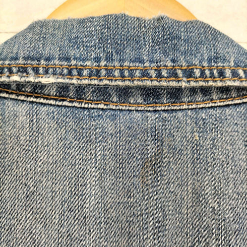 ザラ ZARA デニム スタッズ ダブル ライダースジャケット Y2K レディース M