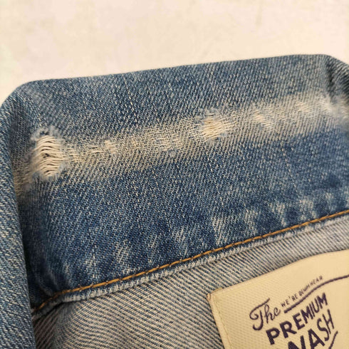 ザラ ZARA デニム スタッズ ダブル ライダースジャケット Y2K レディース M