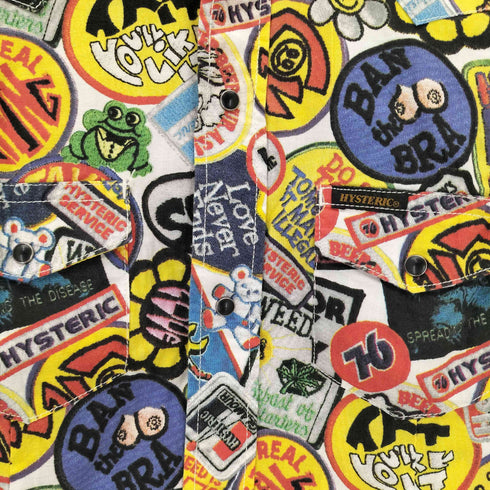 ヒステリック HYSTERIC 90-00s オゾン期 総柄 長袖シャツ レディース FREE