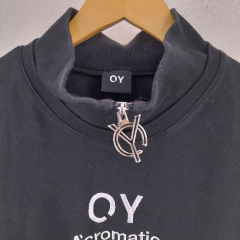 オーワイ OY コットン ハーフジップ ハイネック 長袖 スウェット メンズ