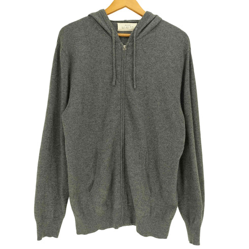 ザラ ZARA origins pure cashmere カシミヤ100% ジップアップ ニットパーカー メンズ import:XL