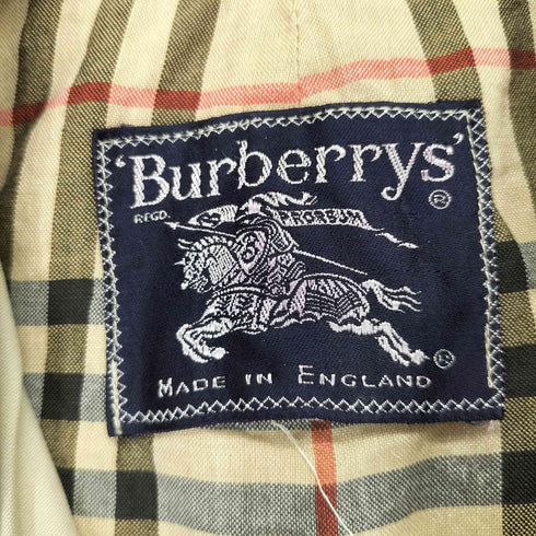 バーバリーズ BURBERRYS MADE IN ENGLAND 英国製 裏地ノバチェック 比翼 ステンカラーコート レディース
