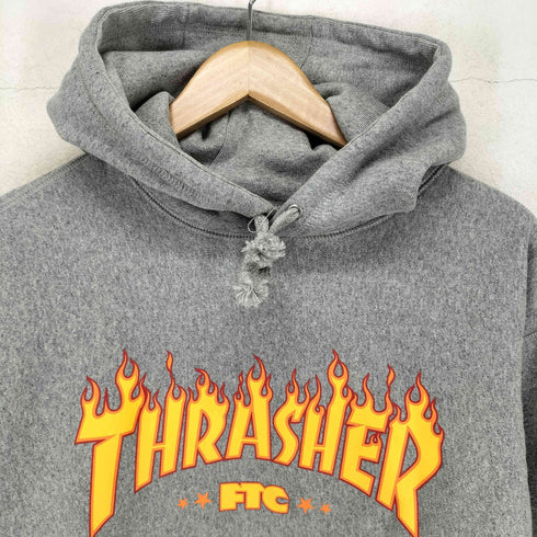エフティーシー FTC LOGO HOODY ロゴフーディー フレイムロゴ メンズ import:M