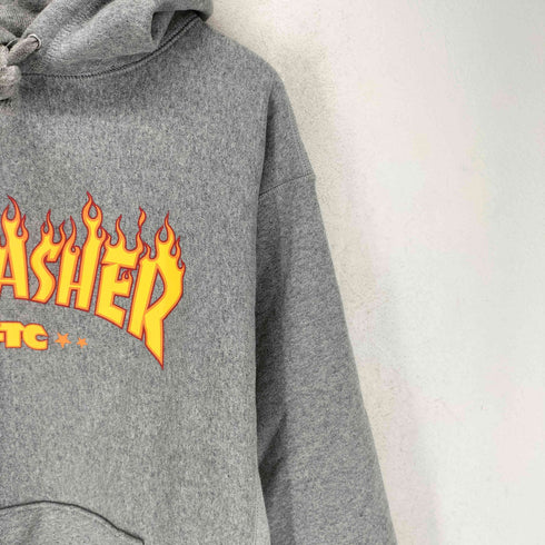 エフティーシー FTC LOGO HOODY ロゴフーディー フレイムロゴ メンズ import:M