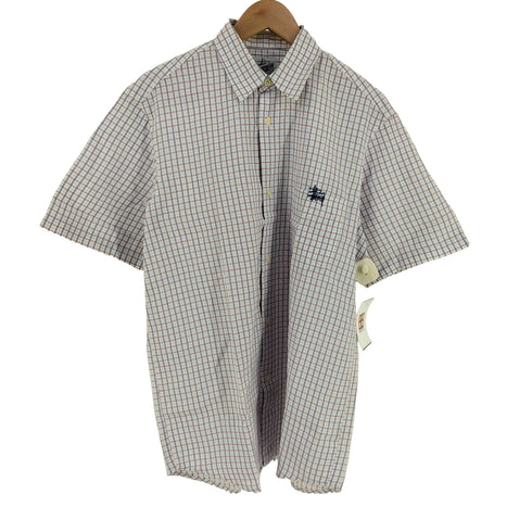 ステューシー Stussy ショーンフォント刺繍 チェック S/S レギュラーカラーシャツ メンズ import:M