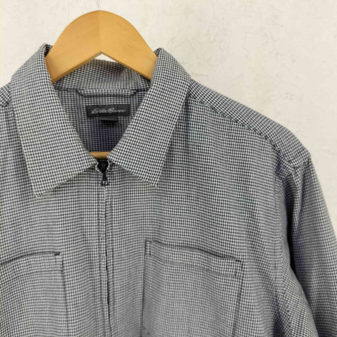 エディーバウアー Eddie Bauer 千鳥格子 ジップアップ シャツジャケット メンズ import:M