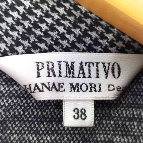 primativo プリマティーボ ウールスタンドカラー 千鳥ワンピース レディース
