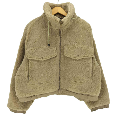 ザラ ZARA 裏地キルティング クロップ ボアジャケット レディース import:XL