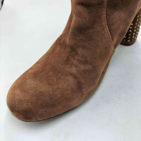 LEATHER LEDER CUIR スペイン製 スウェードレザー スタッズ レディース EUR:38
