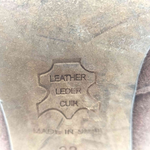 LEATHER LEDER CUIR スペイン製 スウェードレザー スタッズ レディース EUR:38