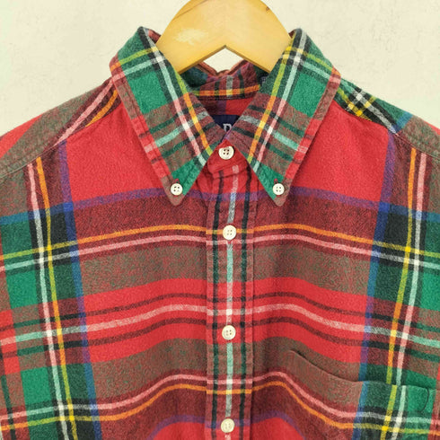 ギャップ Gap 90s 紺タグ old チェック 長袖 ボタンダウン ネル シャツ メンズ M