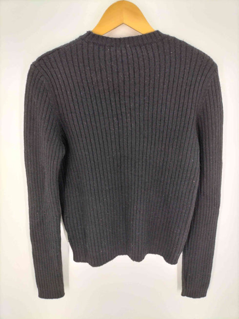 ヘルムートラング HELMUT LANG 本人期 黒タグ クルーネック リブ編みニットセーター メンズ import:L