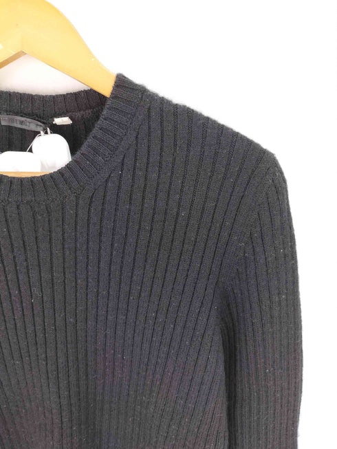 ヘルムートラング HELMUT LANG 本人期 黒タグ クルーネック リブ編みニットセーター メンズ import:L