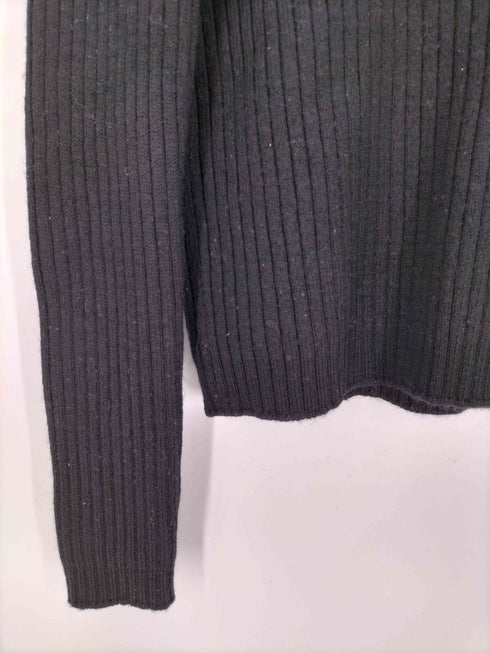ヘルムートラング HELMUT LANG 本人期 黒タグ クルーネック リブ編みニットセーター メンズ import:L