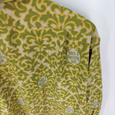 HAVE A GRATEFUL DAY OPEN COLLAR LONG SLEEVE SHIRTS 総柄シャツ メンズ JPN:L