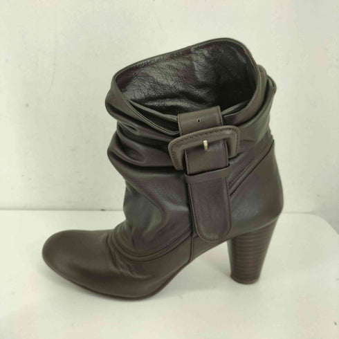 ツモリチサトウォーク tsumori chisato walk ドレープ ベルト ヒールブーツ レディース JPN:22