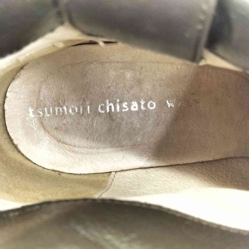 ツモリチサトウォーク tsumori chisato walk ドレープ ベルト ヒールブーツ レディース JPN:22