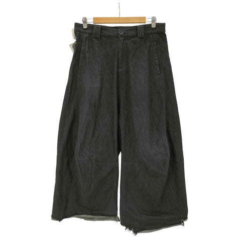 JCAESAR Pleated double-sided denim ワイド バギー デニム パンツ ブラック メンズ JPN:L