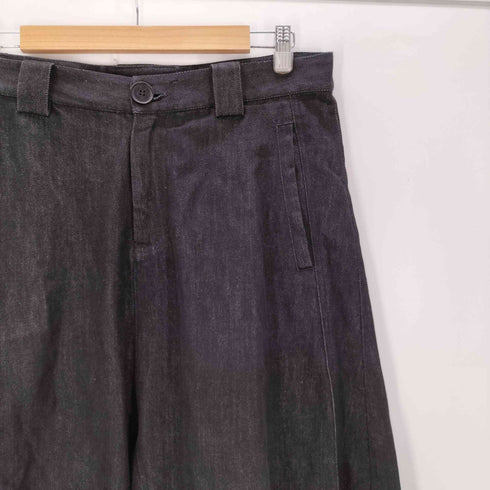 JCAESAR Pleated double-sided denim ワイド バギー デニム パンツ ブラック メンズ JPN:L