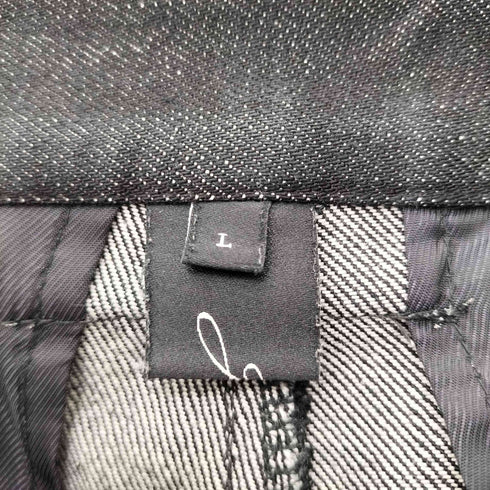 JCAESAR Pleated double-sided denim ワイド バギー デニム パンツ ブラック メンズ JPN:L