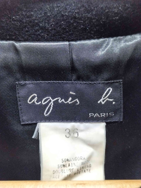 アニエスベー agnes b. サンライズ期 riri アンゴラウール ダブルジップ ブルゾン レディース FR:36