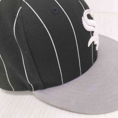 ニューエラ NEW ERA ピンストライプ ベースボールチームロゴ刺繍 スナップバックキャップ メンズ