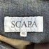 スキャパ SCAPA デニム マオカラー ジャケット スカート セットアップ 刺繍 レディース 40