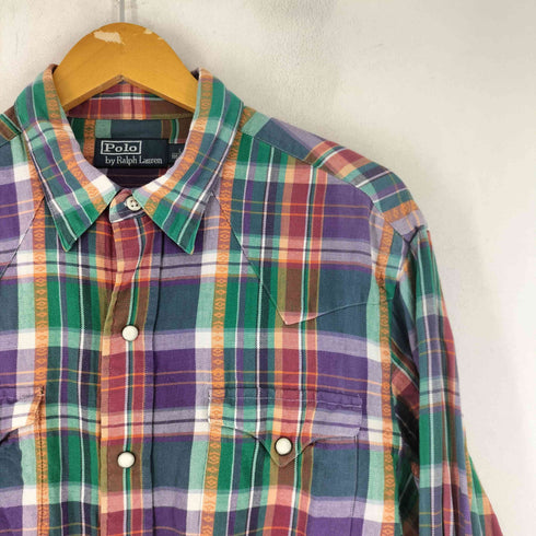 ポロバイラルフローレン Polo by RALPH LAUREN チェック柄 ウエスタンシャツ メンズ JPN:L