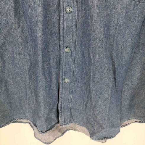 enrico warren エンリコウォーレン 虎刺繍 コットン デニムシャツ casual メンズ