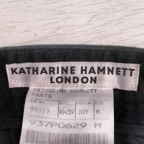 キャサリンハムネットロンドン KATHARINE HAMNETT LONDON ドロップ型 ジッパー ベルベットストレートパンツ メンズ JPN:M