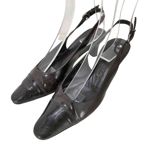 サルヴァトーレフェラガモ Salvatore Ferragamo エナメルトゥ ストラップ パンプス レディース 4 1/2