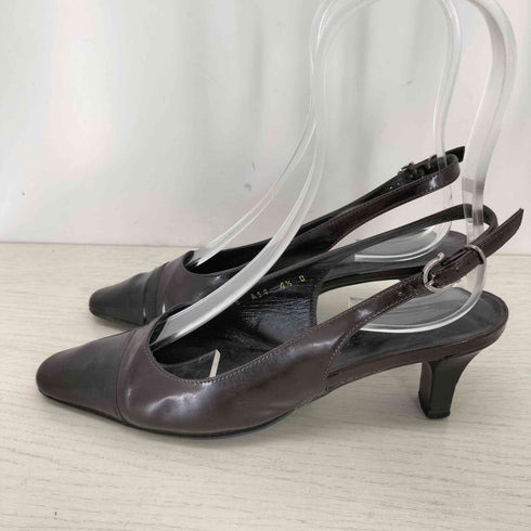 サルヴァトーレフェラガモ Salvatore Ferragamo エナメルトゥ ストラップ パンプス レディース 4 1/2