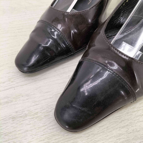 サルヴァトーレフェラガモ Salvatore Ferragamo エナメルトゥ ストラップ パンプス レディース 4 1/2