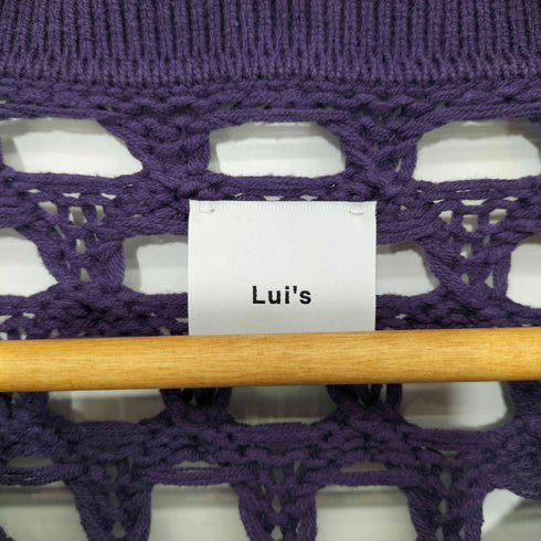 ルイス Luis 25SS 透かし編み ニットポロ クロシェ編み メンズ FREE