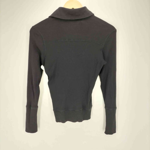 ヒューゴボス HUGO BOSS レースアップ リブ ポロ カットソー Y2K レディース