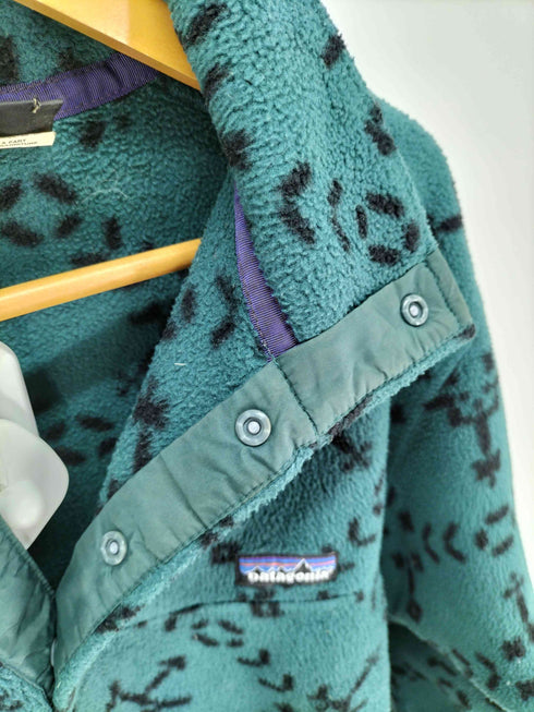 パタゴニア patagonia 1994 USA製 Synchilla Snap-T Pullover 雪結晶 プリントシンチラスナップT メンズ import:S