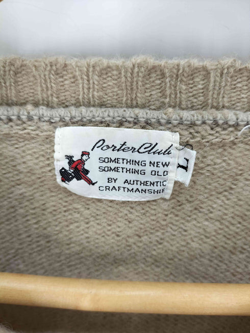 PorterClub ウール100 クルーネック セーター メンズ import:L